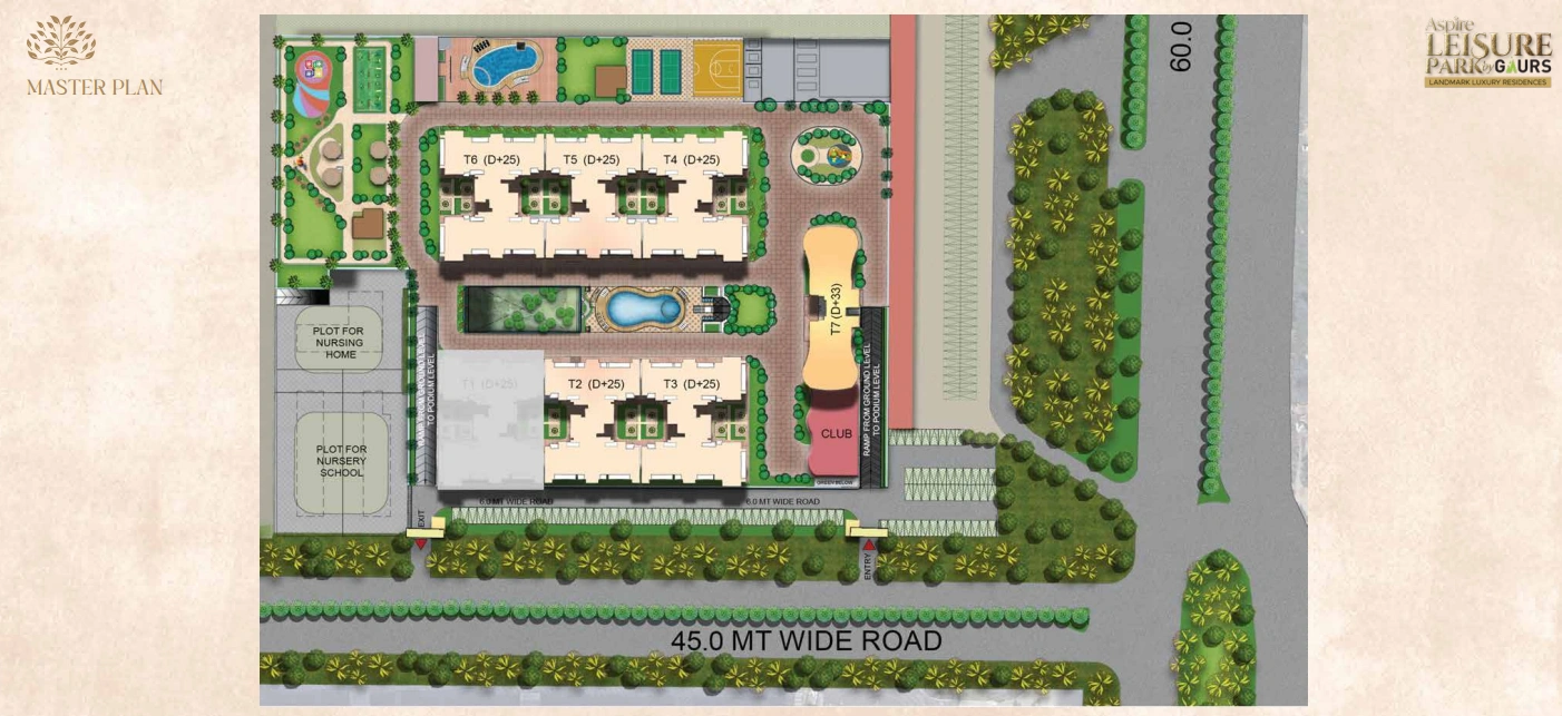 Luxury 3 & 4 BHK Apartments in Techzone 4, Greater Noida West | Aspire Leisure Park by Gaurs