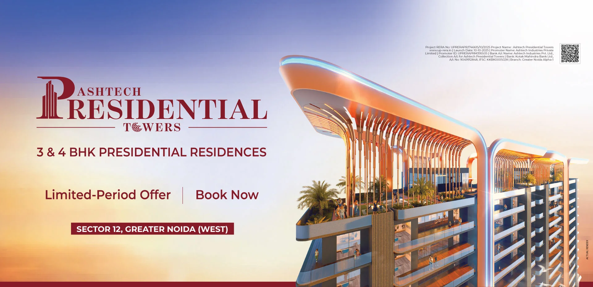 ashtech Ashtech Presidential Towers – Ultra Luxury 3 & 4 BHK Apartments in Sector 12, Greater Noida West